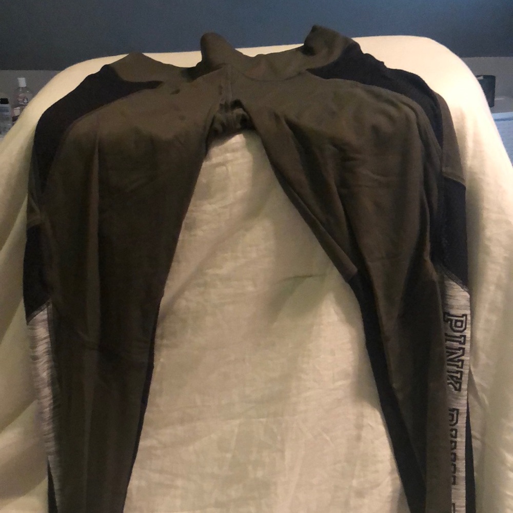 Army Green, Victoria’s Secret Pink leggings